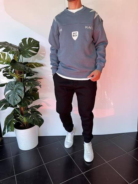 Свитер i8denim (S-XL) 2348 grey (зима)