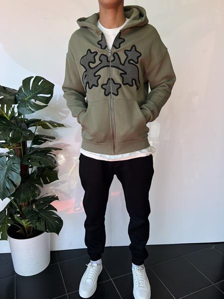 Кофта спорт i8denim (S-XL) 2357 khaki (зима)