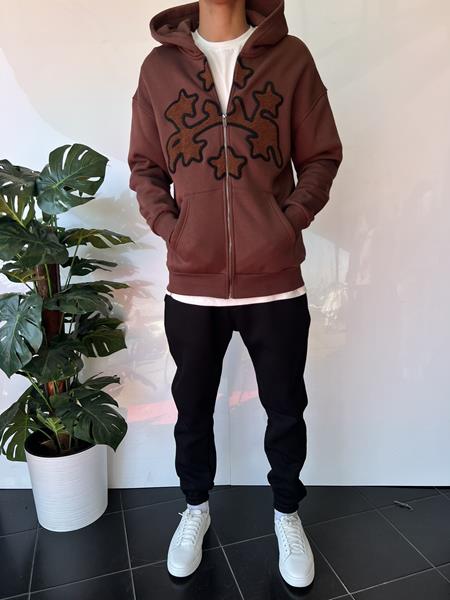 Кофта спорт i8denim (S-XL) 2358 brown (зима)