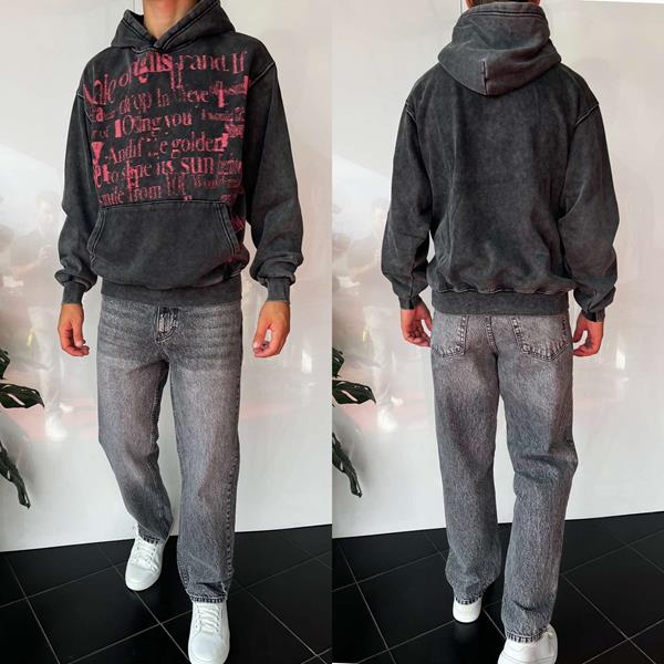 Худи i8denim (S-XL) 2361 grey (зима)