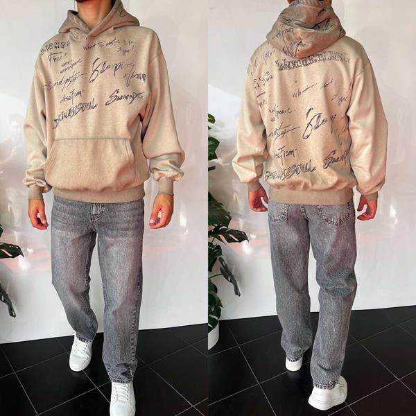 Худи i8denim (S-XL) 2362 beige (зима)