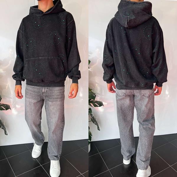 Худи i8denim (S-XL) 2365 black (зима)