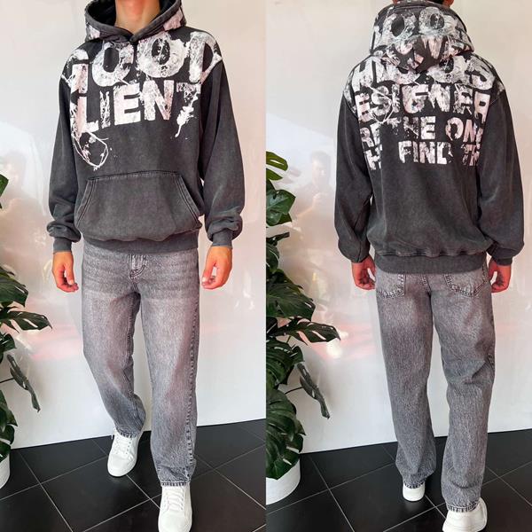 Худи i8denim (S-XL) 2366 grey (зима)