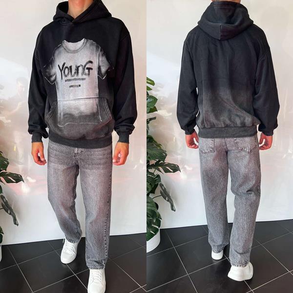 Худи i8denim (S-XL) 2367 black (зима)