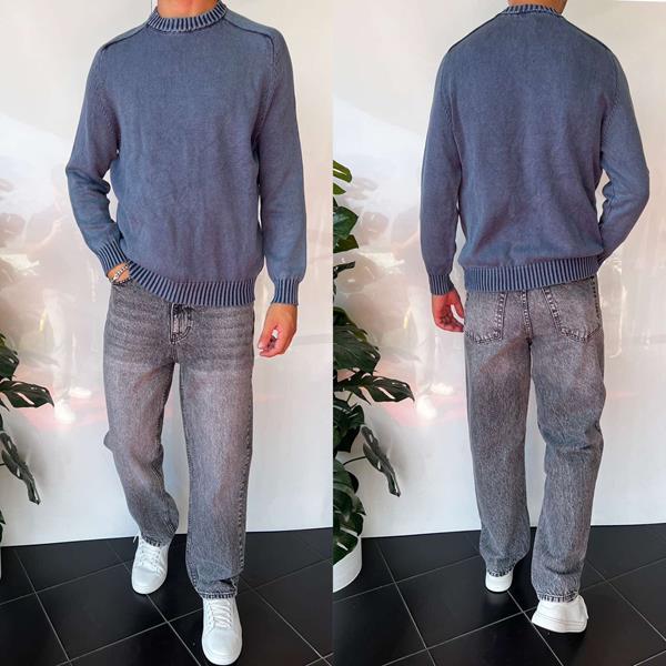 Свитер i8denim (S-XL) 2384 l.blue (зима)