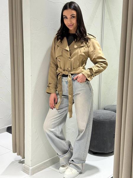 Куртка i8denim Women (S-L) TB128 beige (деми)