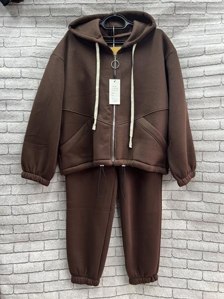 Костюм спорт Valentina (48-56) 091-1 brown (зима)