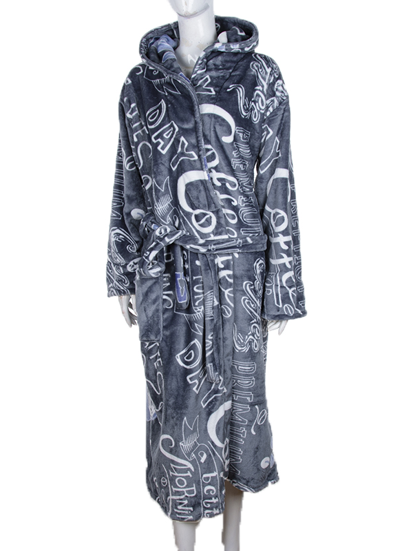 Халат Banko (XL-3XL) O00-8 grey (зима)