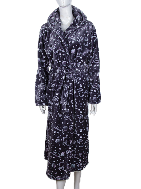 Халат Banko (XL-3XL) O00-16 grey (зима)