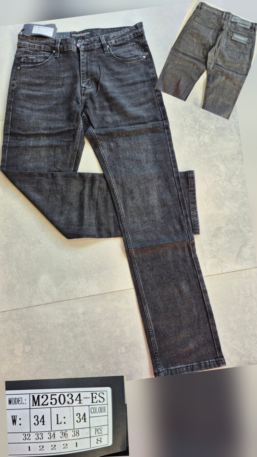 Джинсы God Baron (32-38) M25034-ES grey (деми)