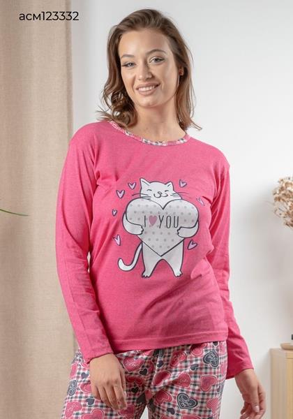 Пижама Vehuiah (S-2XL) 123332 pink (деми)