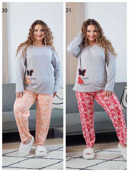 Пижама Vehuiah (L-4XL) 130220 peach (деми)