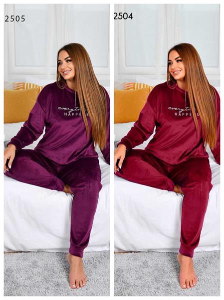 Пижама Vehuiah (2XL-5XL) 242505 purple (зима)