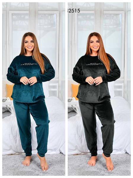 Пижама Vehuiah (2XL-5XL) 242522 green (зима)