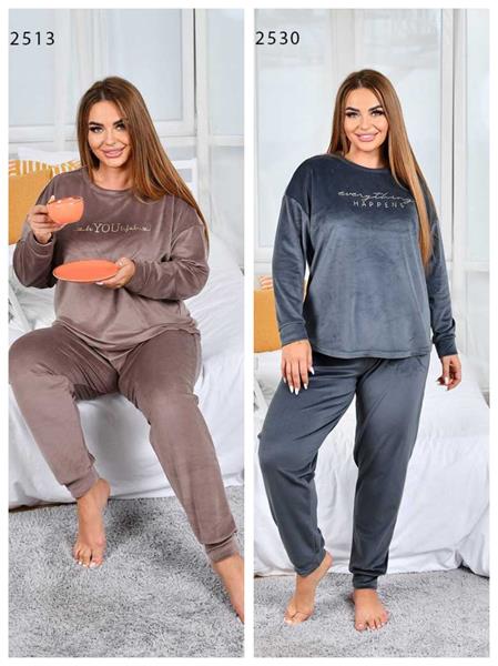 Пижама Vehuiah (2XL-5XL) 242530 grey (зима)