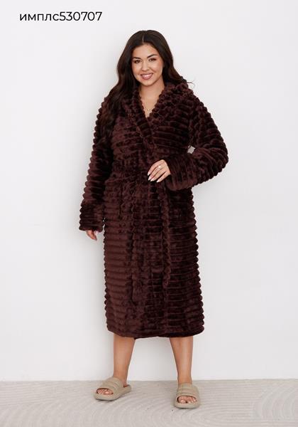 Халат Vehuiah (XL-3XL) 530707 brown (зима)
