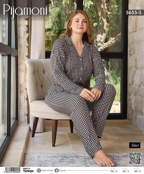 Пижама Vehuiah (3XL-5XL) 5655-3 black (деми)