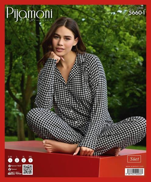 Пижама Vehuiah (S-2XL) 5660-1 black (деми)