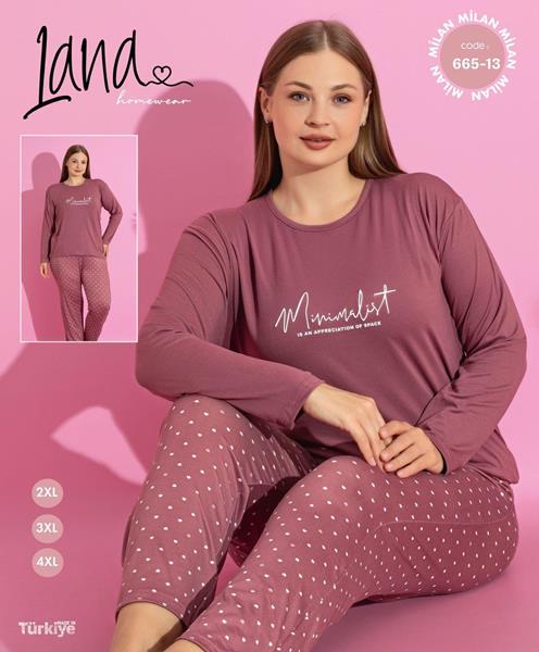 Пижама Vehuiah (3XL-5XL) 665-13 brown (деми)