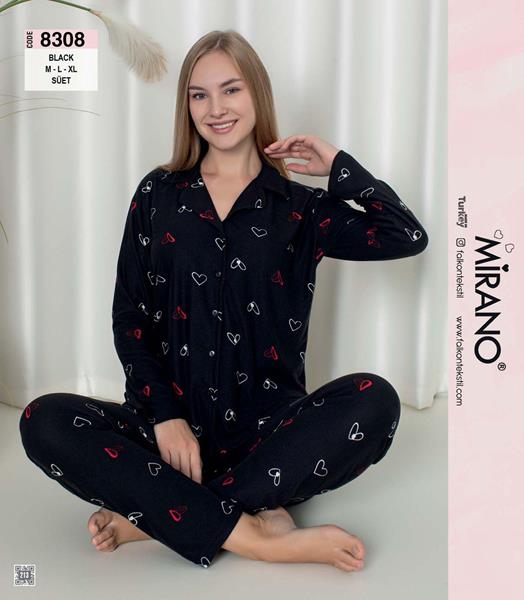 Пижама Vehuiah (M-XL) 8380 black (деми)