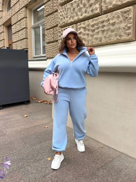 Костюм спорт Femzone (42-52) 1146 l.blue (зима)