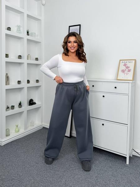 Штаны спорт Femzone (42-48) 1150 d.grey (зима)