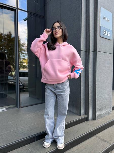 Худи Arina (42-48) 4250 pink (зима)