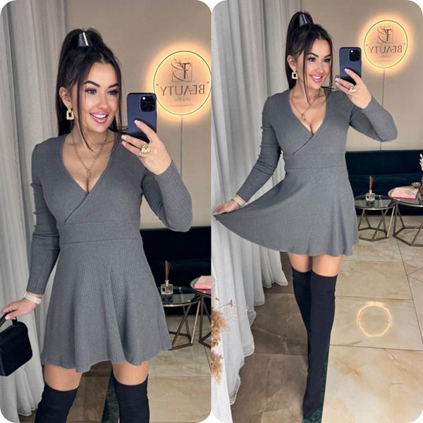 Платье Arina (42-52) 8063 d.grey (деми)