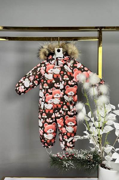 Комбинезон Delfinka (68-92) 8-403 brown (зима)