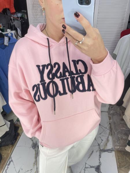 Худи Karon (S-L) 5814 pink (зима)