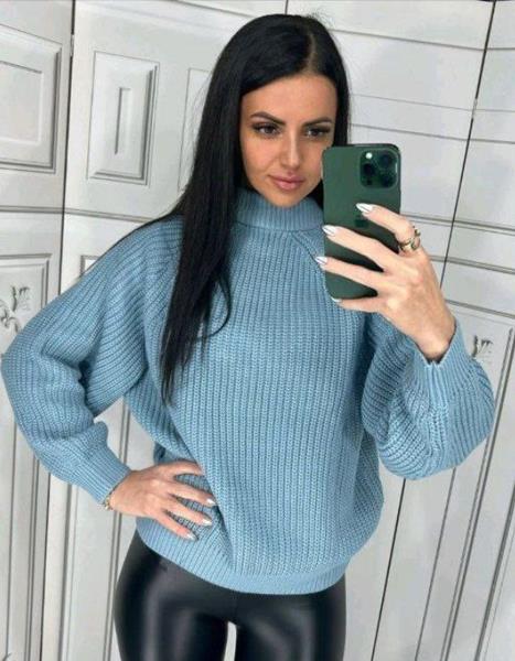 Свитер Lora (one size) LR750 l.blue (зима)