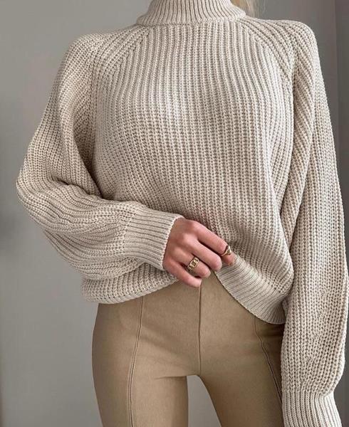 Свитер Lora (one size) LR751 beige (зима)