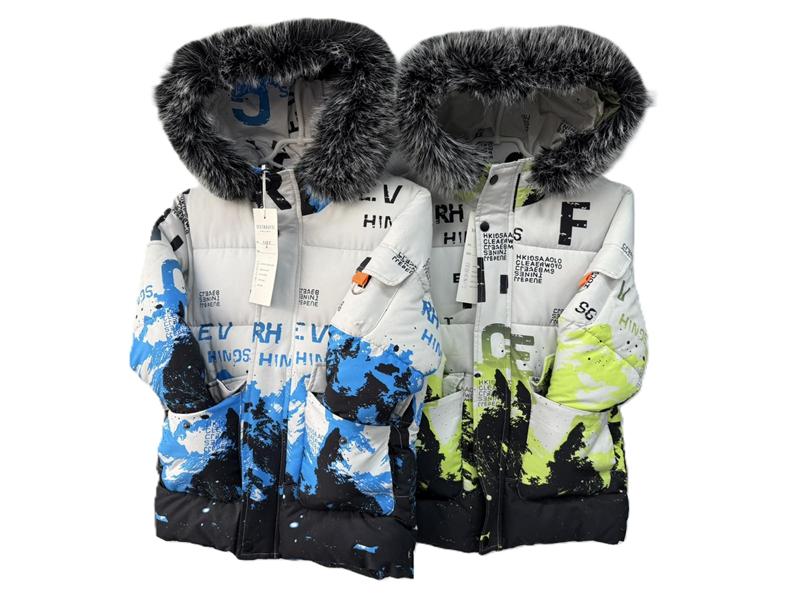 Куртка Farbique (4-12) F376 white-yellow (зима)