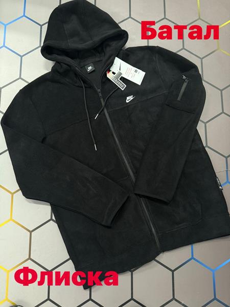 Кофта спорт Alex Clothes (2XL-6XL) 13014 black (зима)