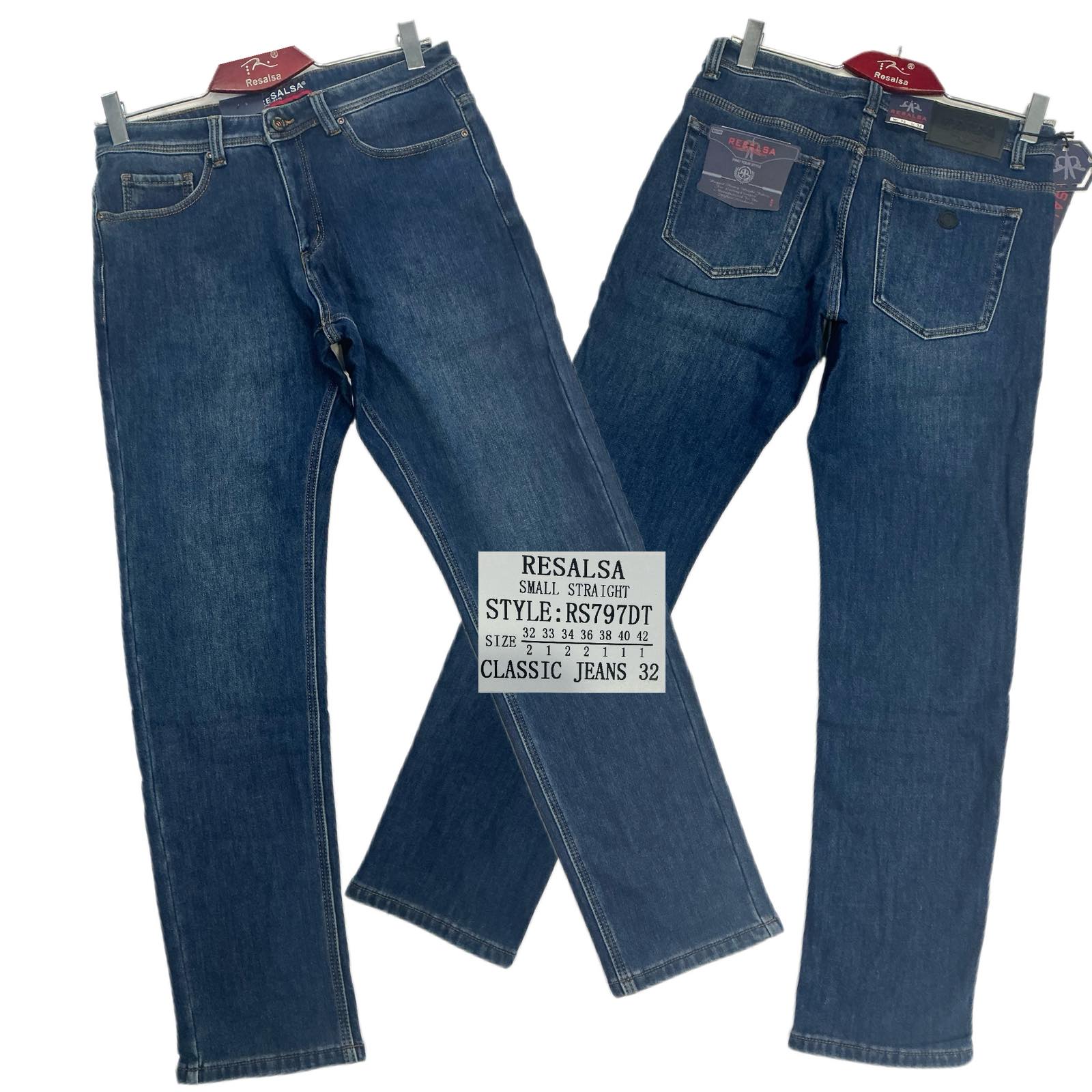 Джинсы God Baron (32-42) RS797DT blue (зима)