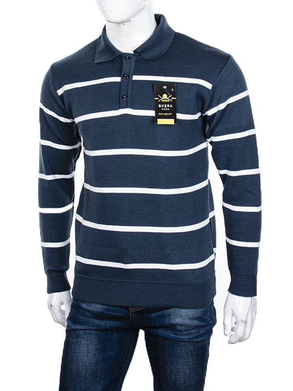 Свитер Abdo (M-2XL) Гудзик 1 blue (зима)