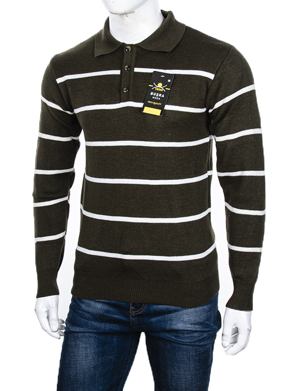 Свитер Abdo (M-2XL) Гудзик 5 khaki (зима)