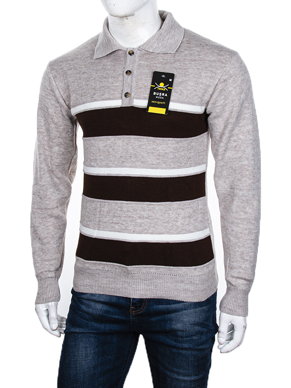 Свитер Abdo (M-2XL) Гудзик 9 beige (зима)