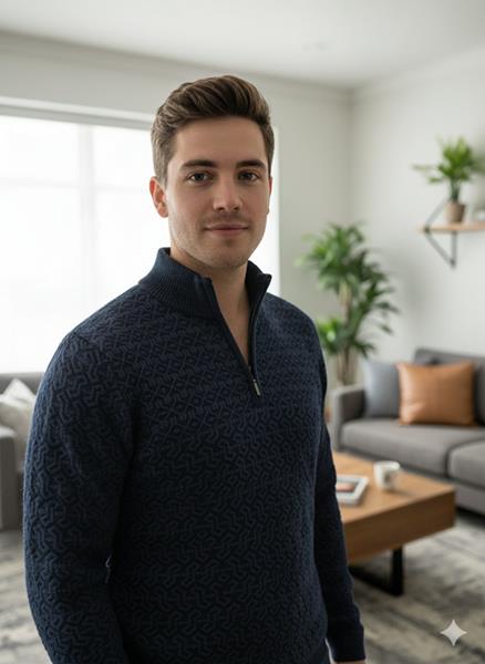 Свитер Moranny (L-2XL) MR45 navy (зима)