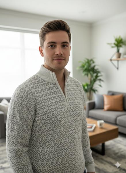 Свитер Moranny (L-2XL) MR46 grey (зима)