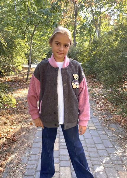 Кофта LiMa kids (128-152) 2548 grey-pink (зима)