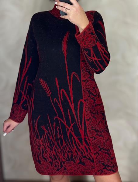 Платье LeVisha (46-50) 26286 black (зима)