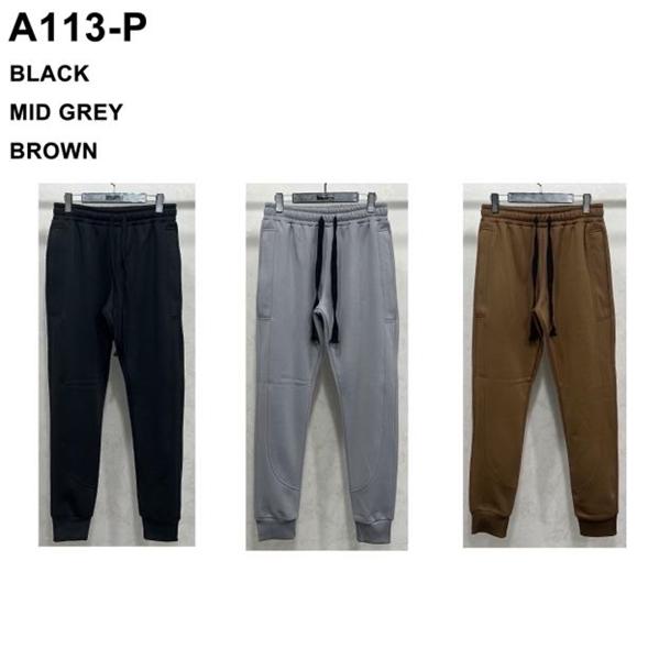 Штаны спорт LiOpt (M-3XL) A113P brown (зима)