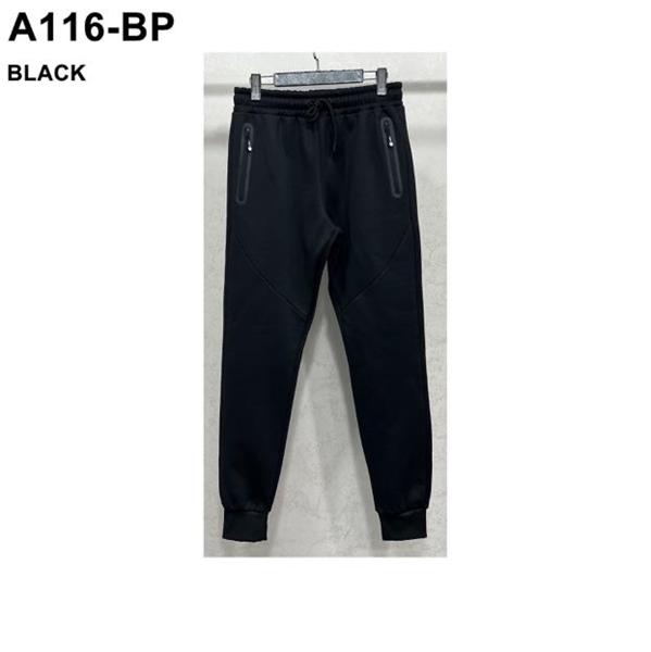 Штаны спорт LiOpt (M-3XL) A116BP black (зима)