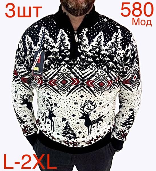 Свитер Надийка (L-2XL) ND328-580 black (зима)