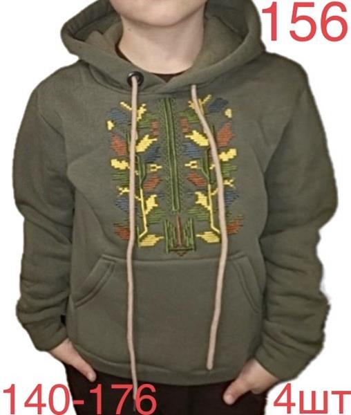 Худи Надийка (140-176) ND367-156 khaki (зима)