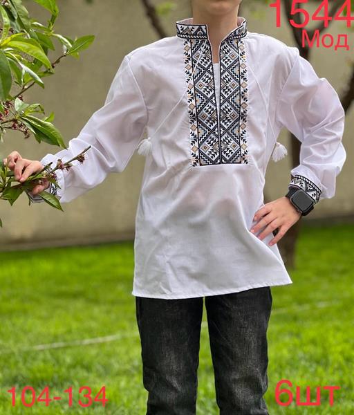 Вышиванка Надийка (104-136) ND390-1544 white (деми)