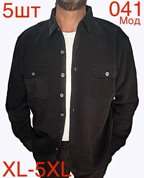 Рубашка Надийка (XL-5XL) ND407-041 black (зима)