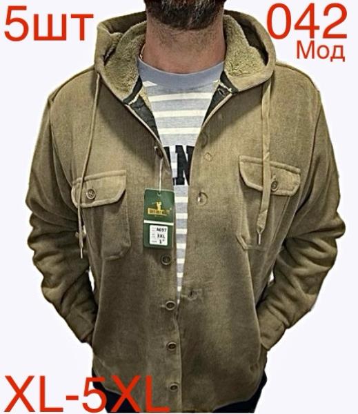 Рубашка Надийка (XL-5XL) ND417-042 khaki (зима)