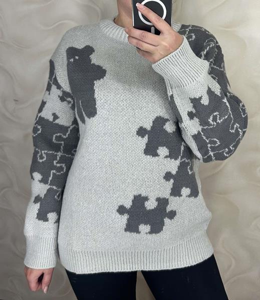 Свитер LeVisha (48-54) 25407 grey (зима)